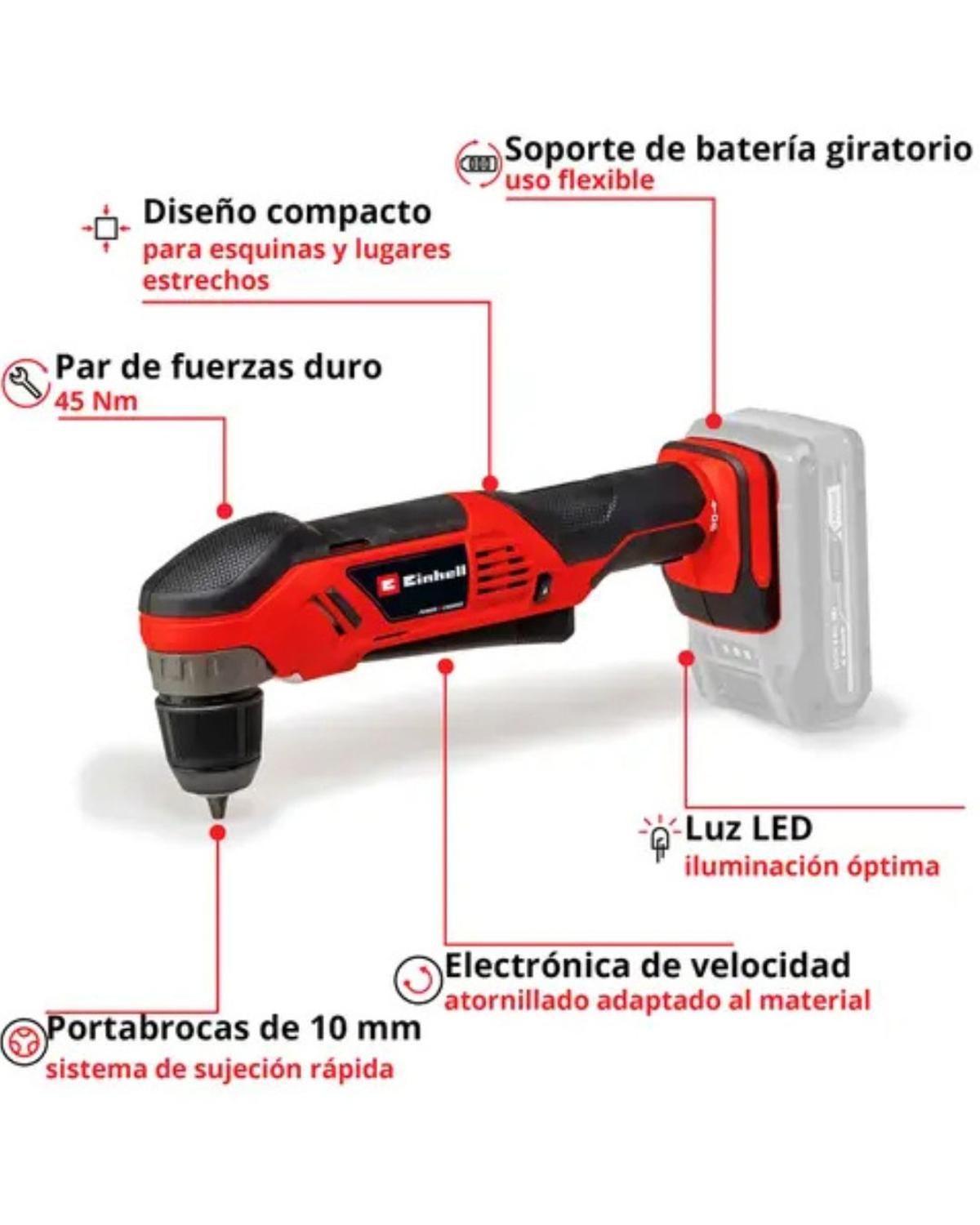 Taladro Angular Inal. Einhell Te-ad 18 Li - Sin Baterías-2