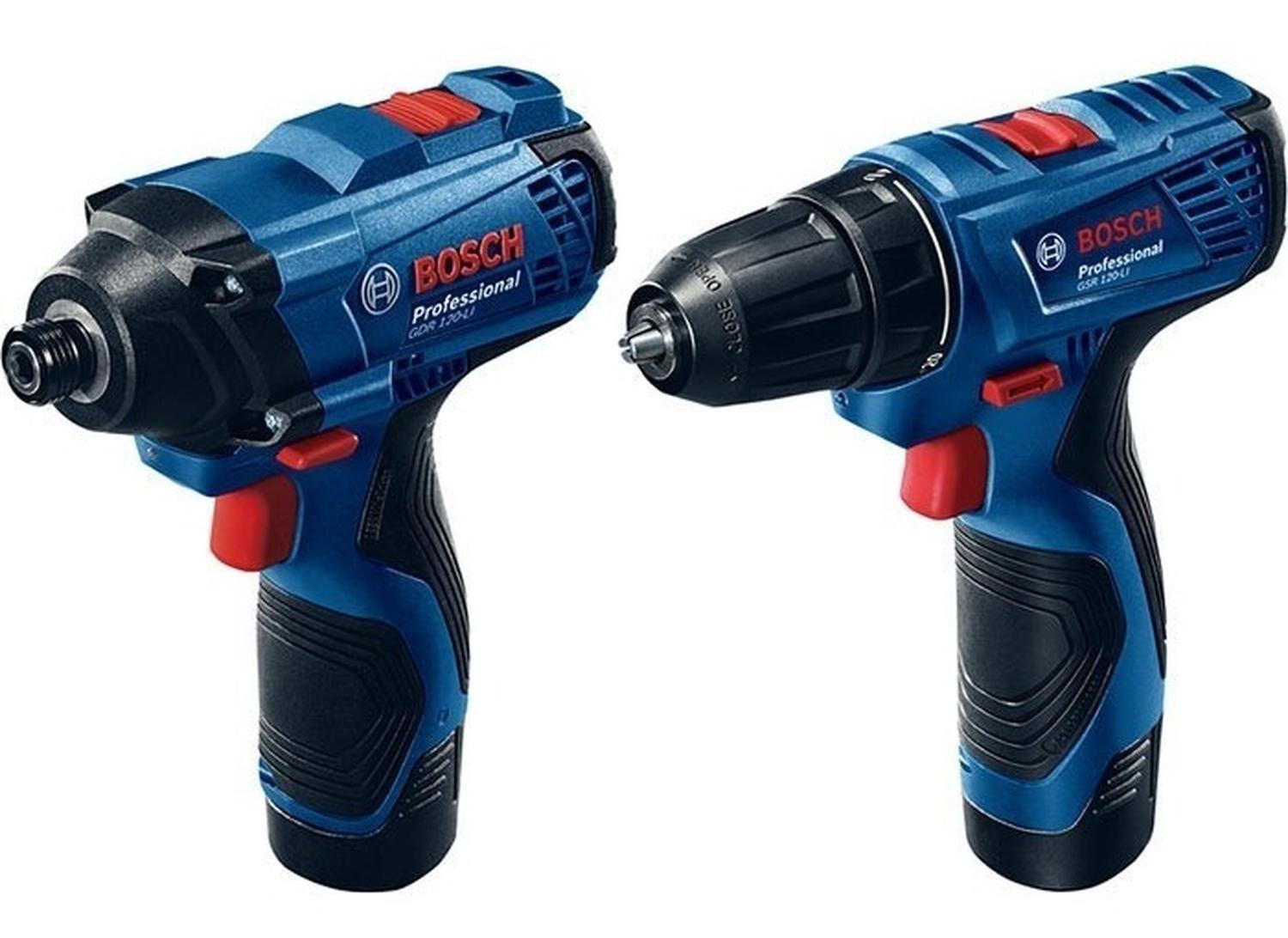Kit Atornillador De Impacto + Taladro Bosch Gdr 120-li + Gsr-0