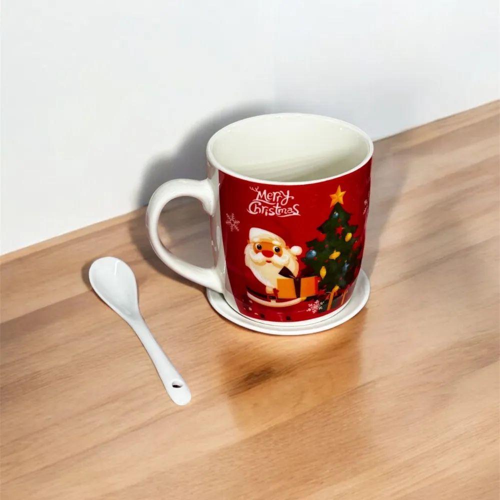 PACK DE TAZON PLATO Y CUCHARA DE NAVIDAD-1