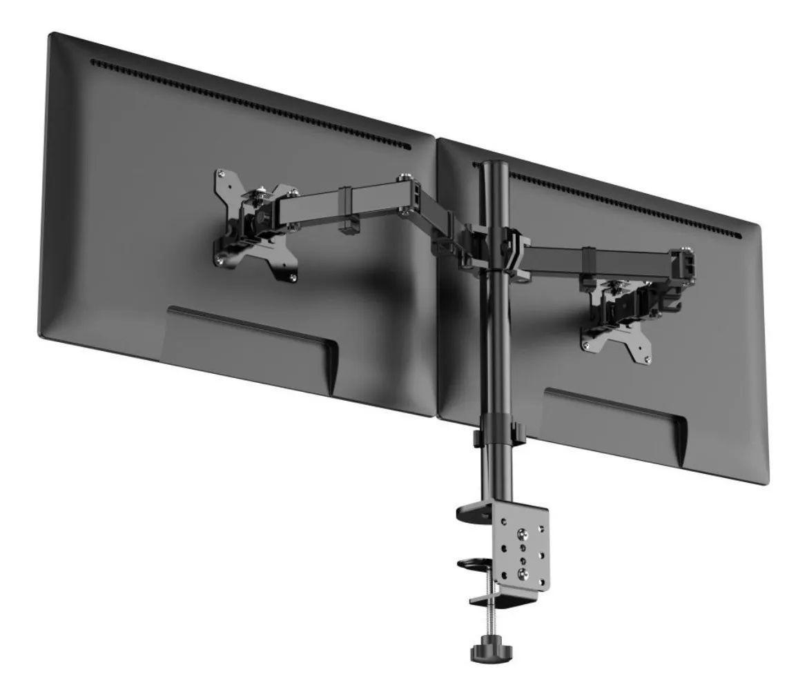 Brazo Soporte Doble para 2 Monitores Base Escritorio-5