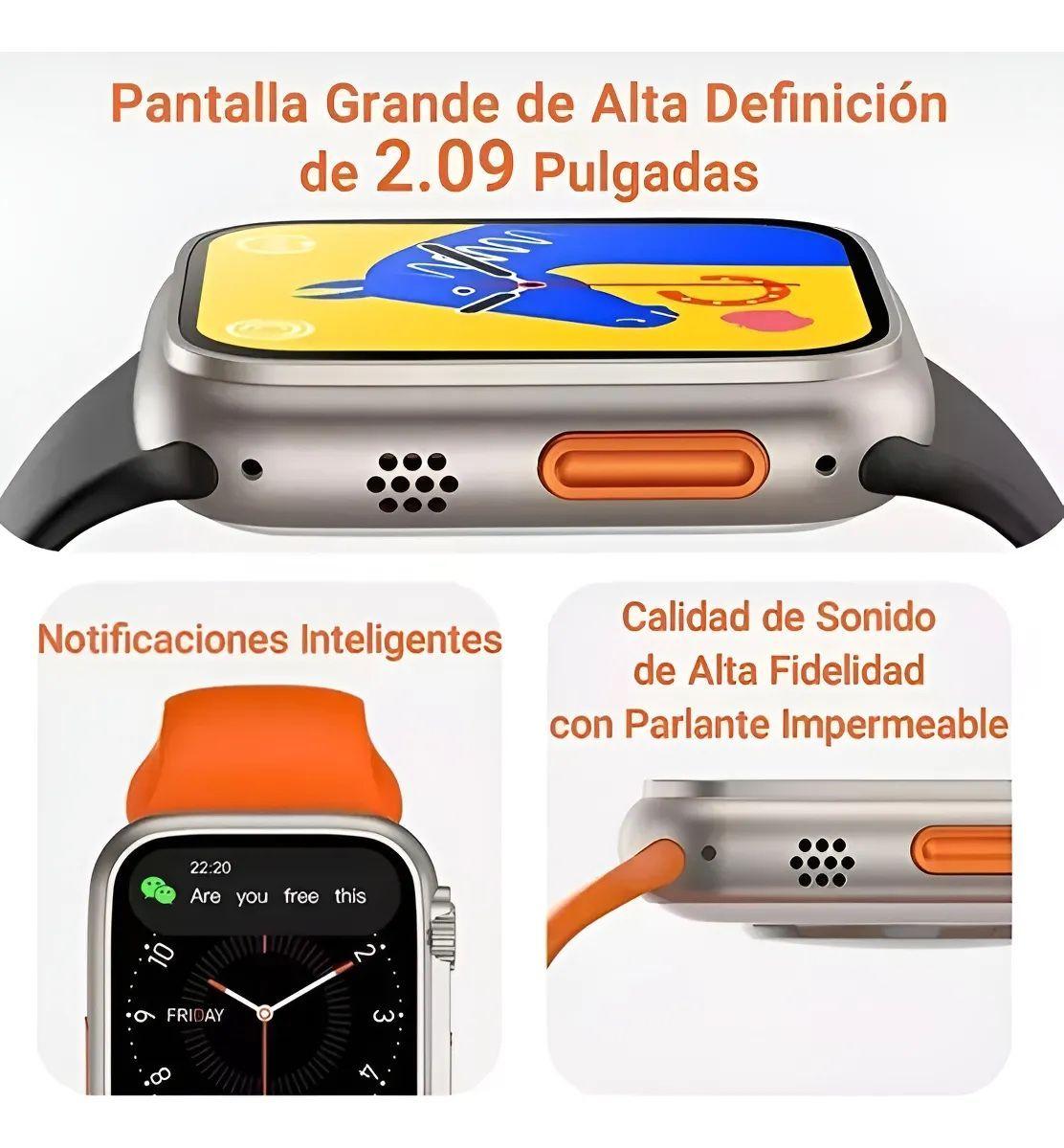 Reloj Inteligente Smart Watch T9 Bluetooth 3 Correas-3