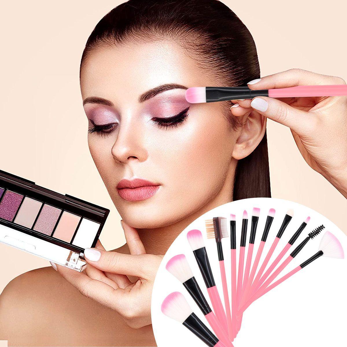 Set 12 Brochas Maquillaje Profesional Cepillos-5