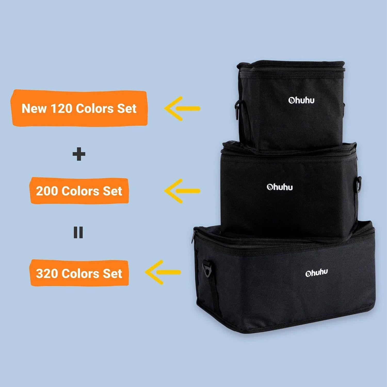 Ohuhu 320 Marcadores Alcohol + 1 Blender Oahu Fina&Biselada-6