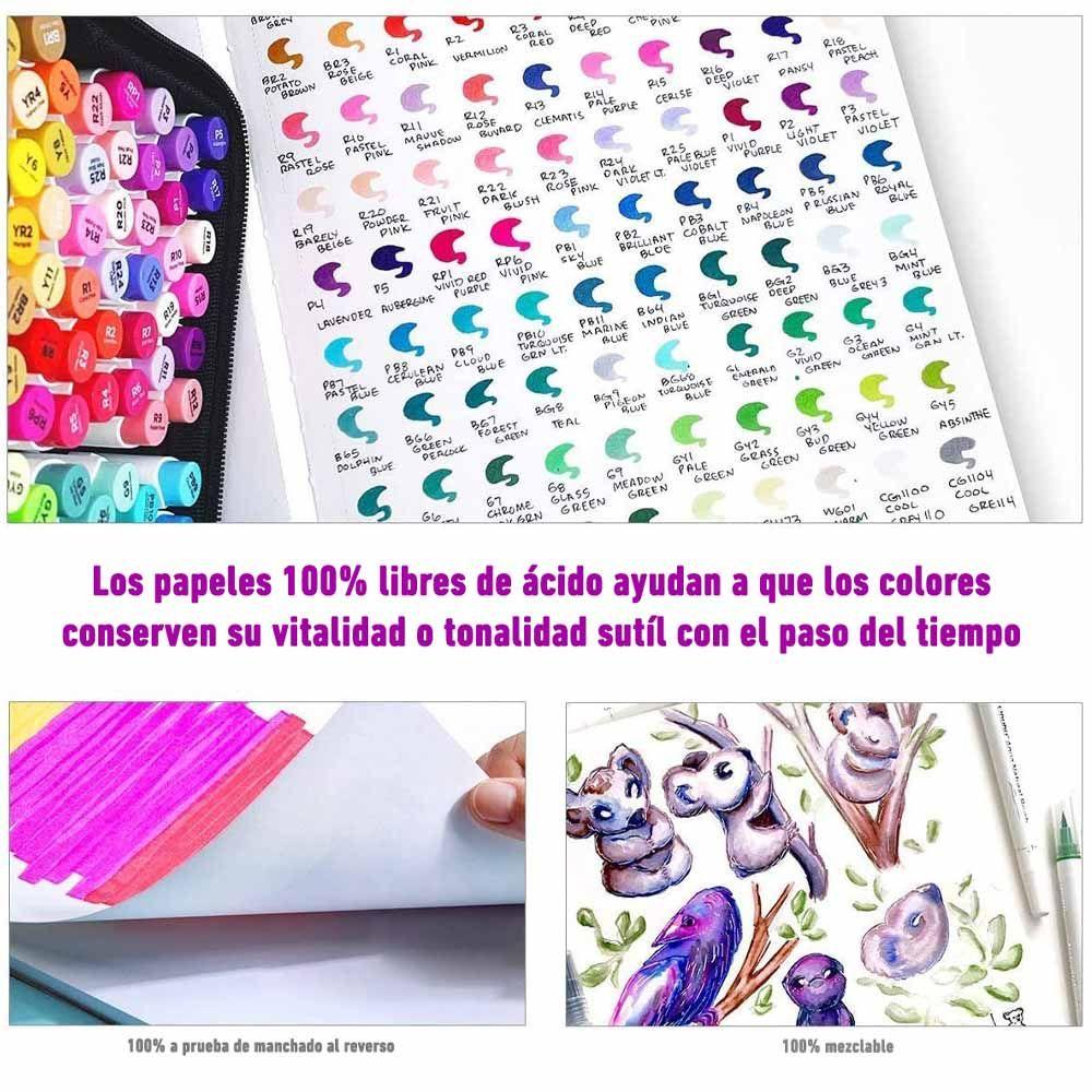 Ohuhu Block Para Marcadores De Alcohol (21x29 Cm, 78 Hojas)-3