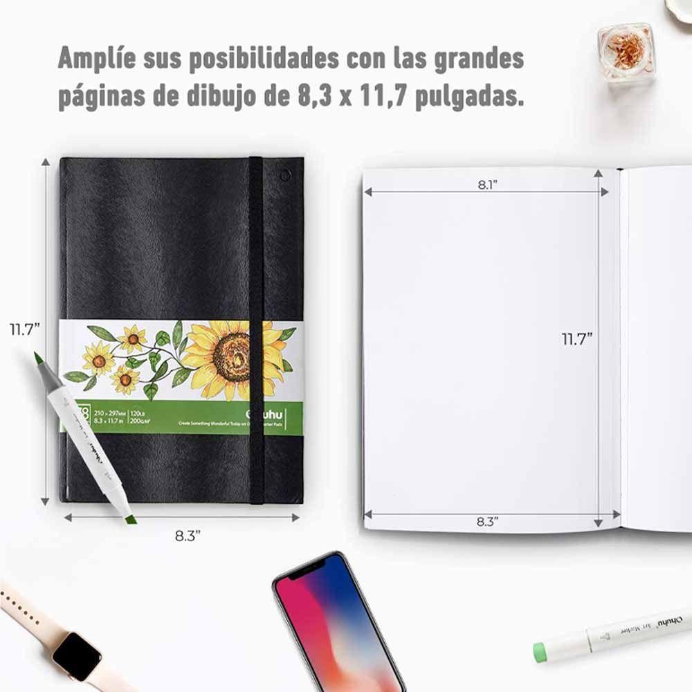 Ohuhu Block Para Marcadores De Alcohol (21x29 Cm, 78 Hojas)-5