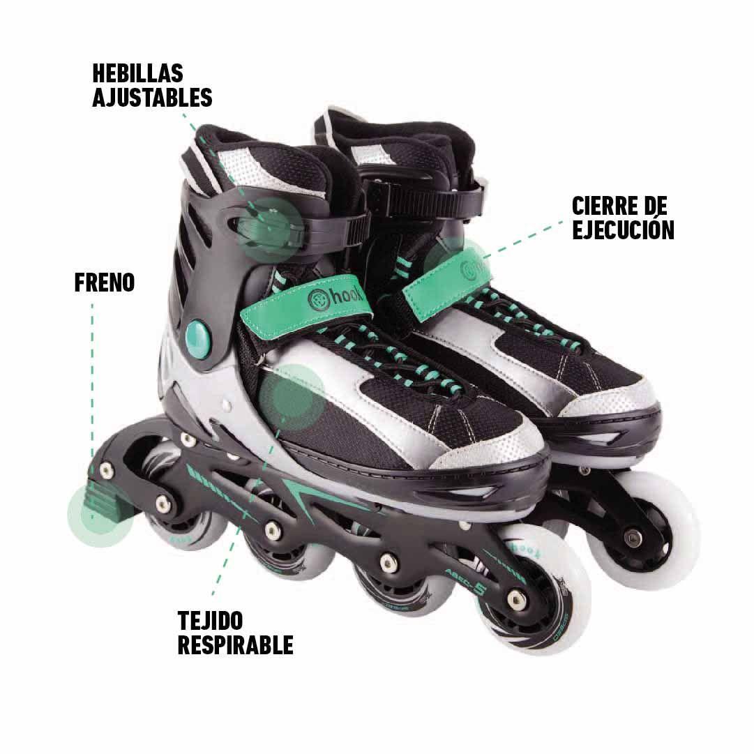 Hk-103- Patin En Línea Power Green Hook-7