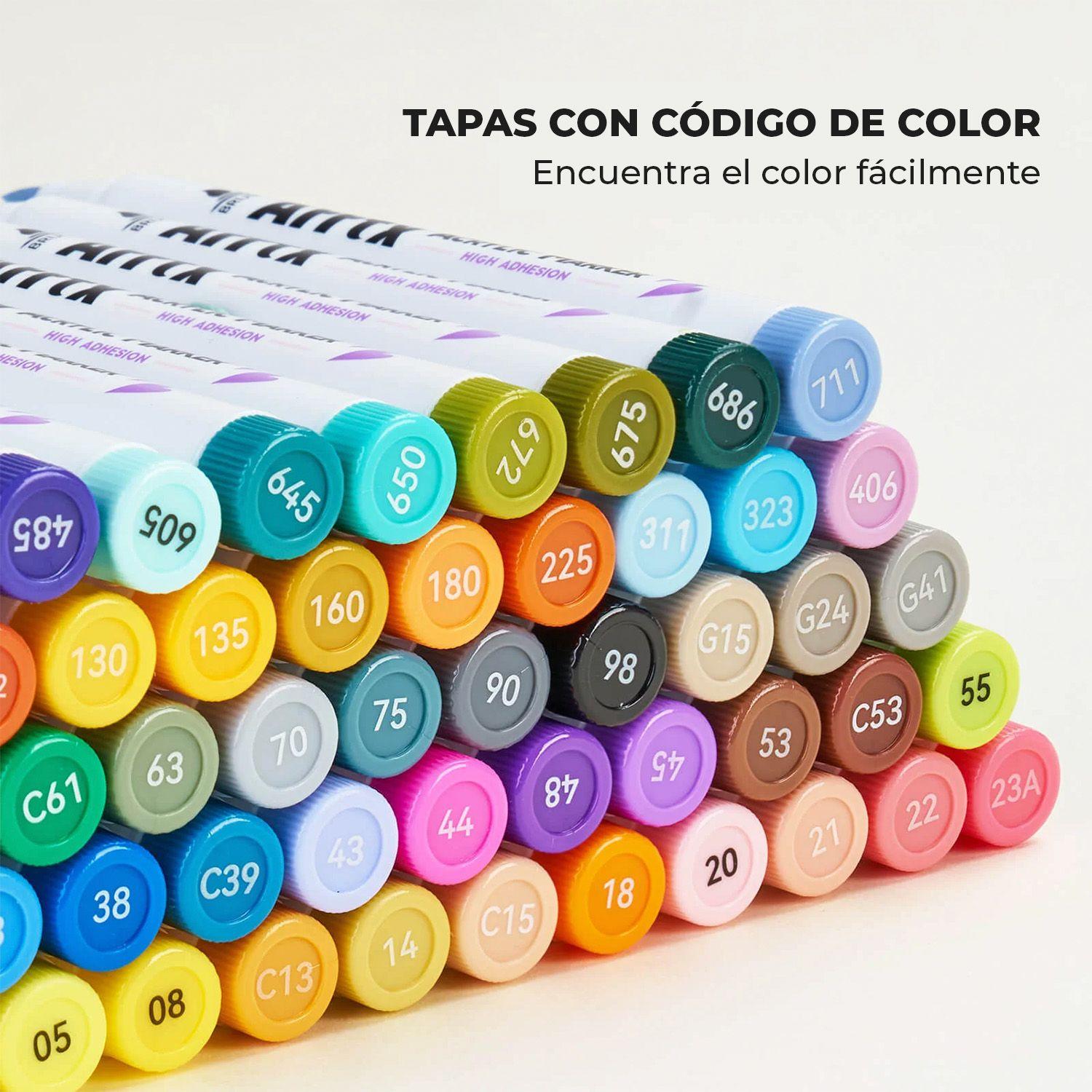 Arrtx 60 Marcadores Acrílicos Punta Pincel 60C - Paisajes-4