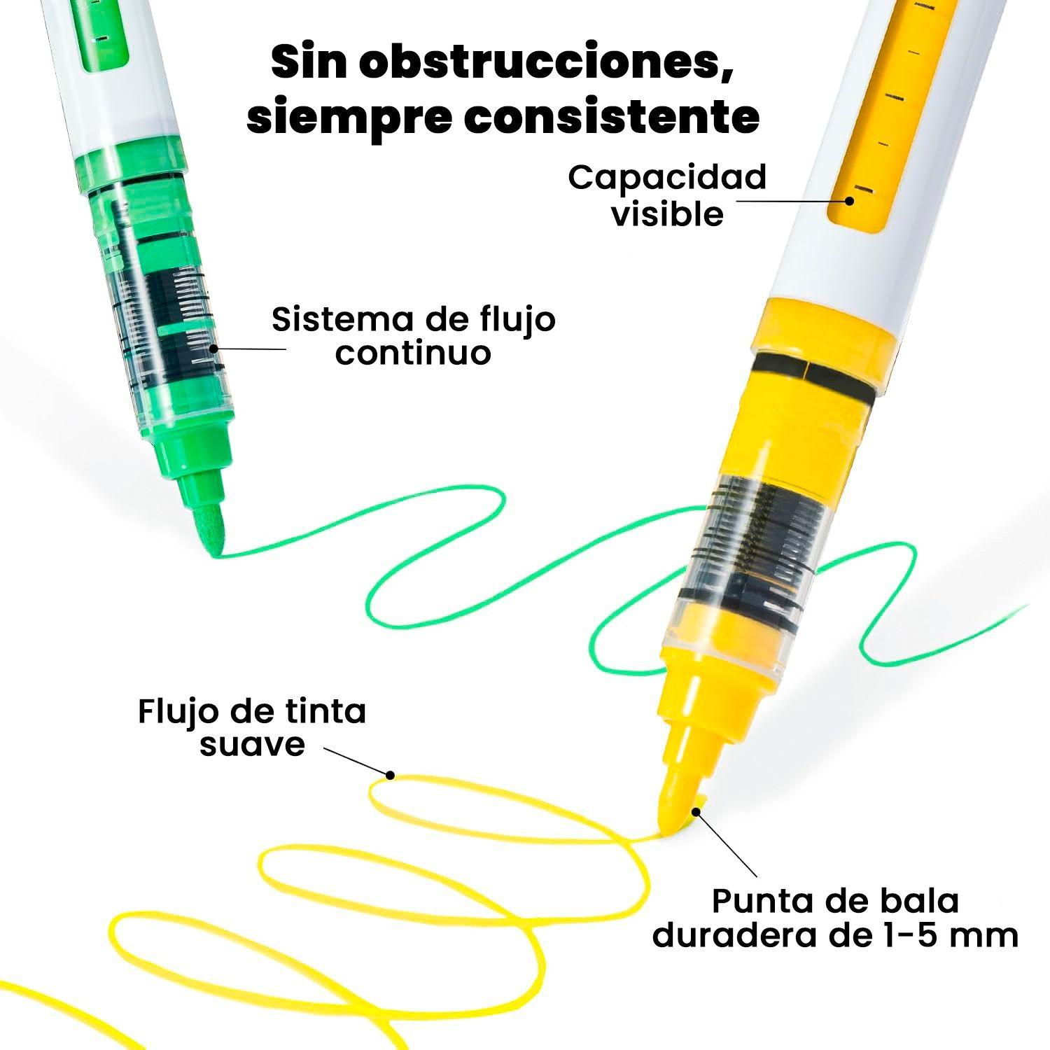 Ohuhu 48 Marcadores Acrílicos Kahuku Direct ink Punta Bala-2