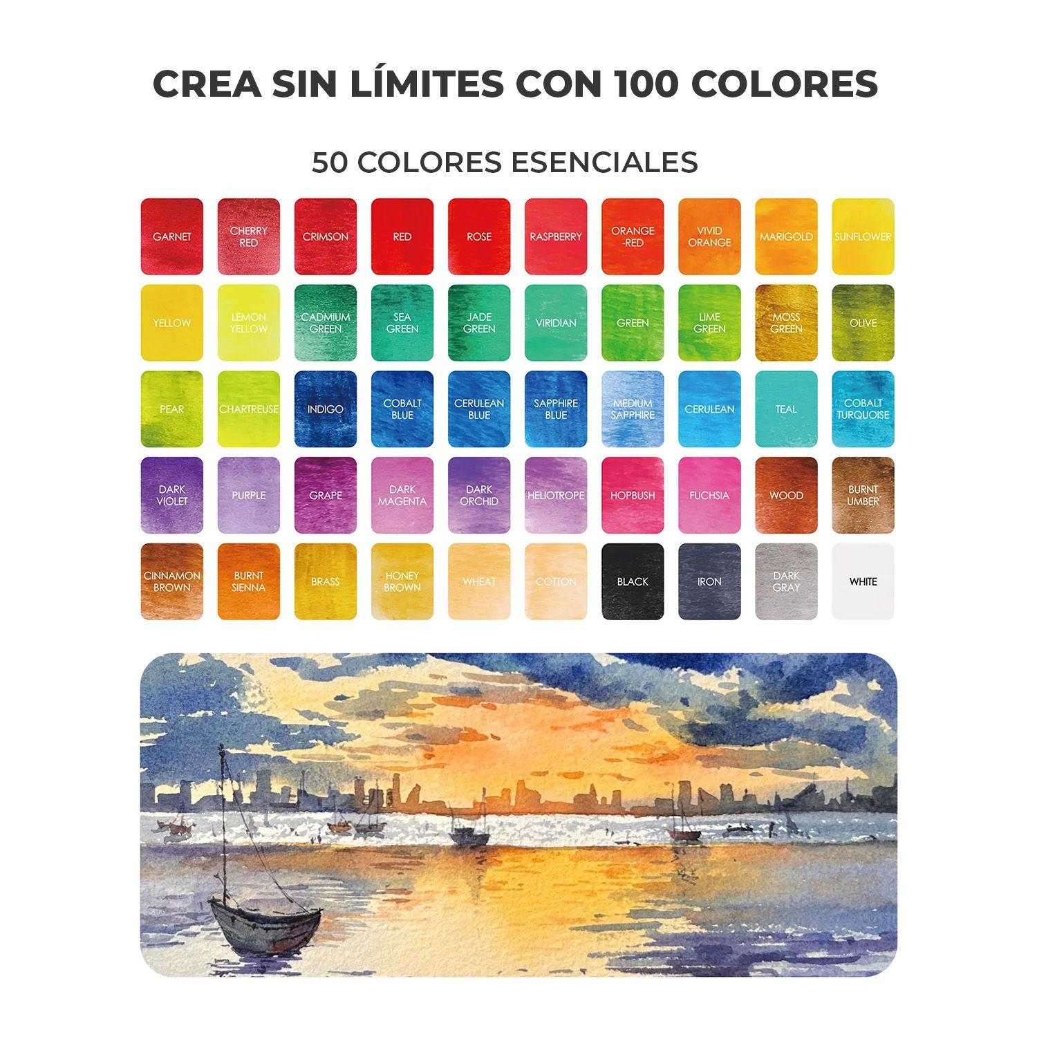 Grabie Set de Acuarelas Premium todo en uno 100 colores-2