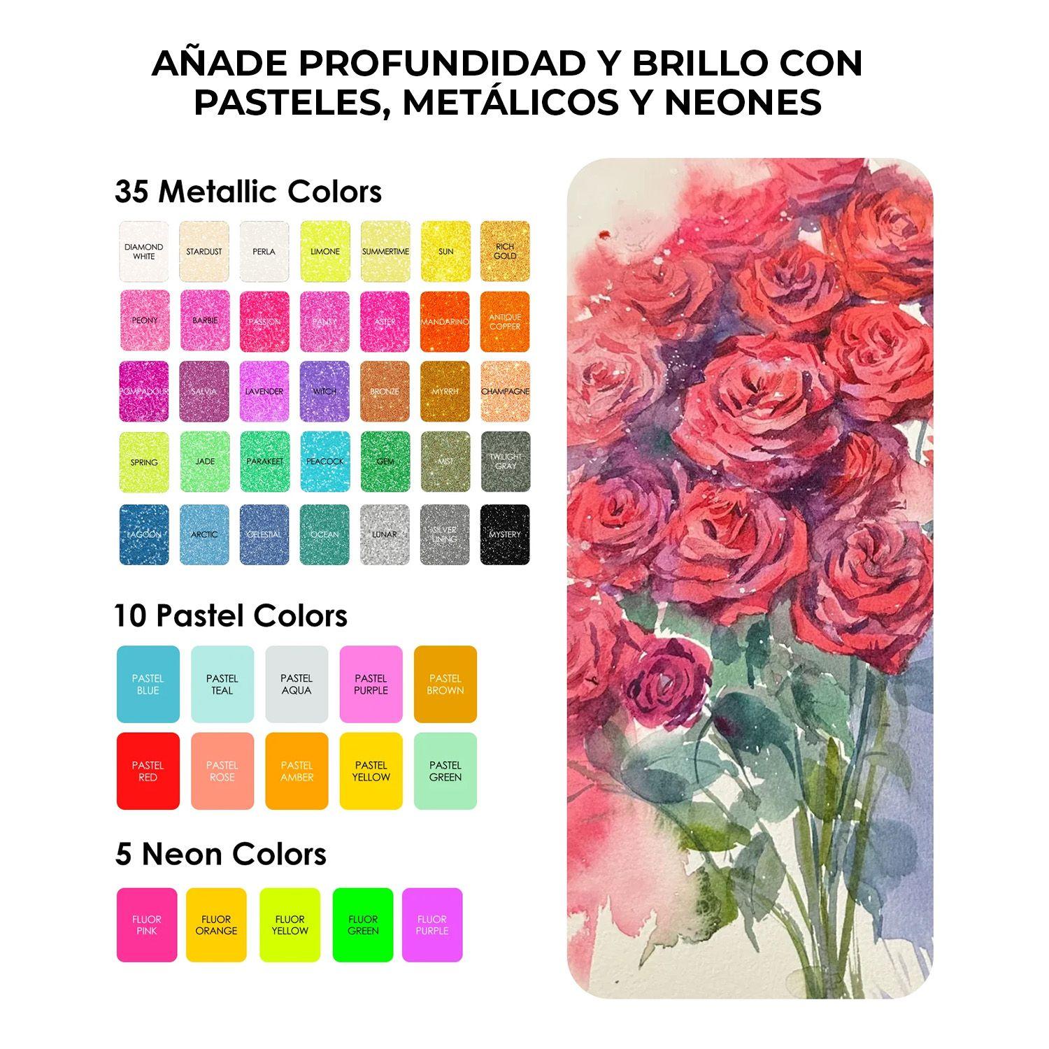 Grabie Set de Acuarelas Premium todo en uno 100 colores-3
