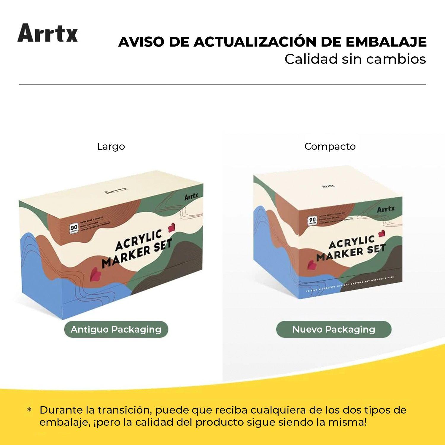 Arrtx 90 Marcadores Acrílicos Punta Pincel 90A-4