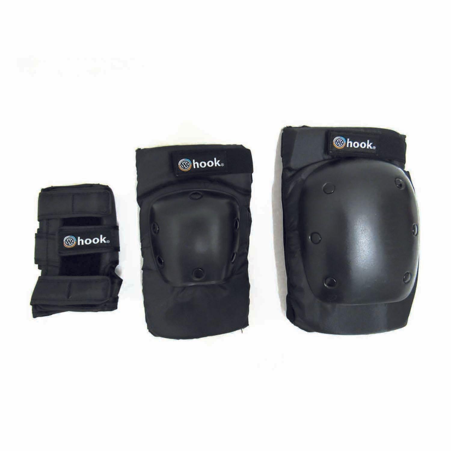 Set De Protecciones Adulto Hook Black M-5