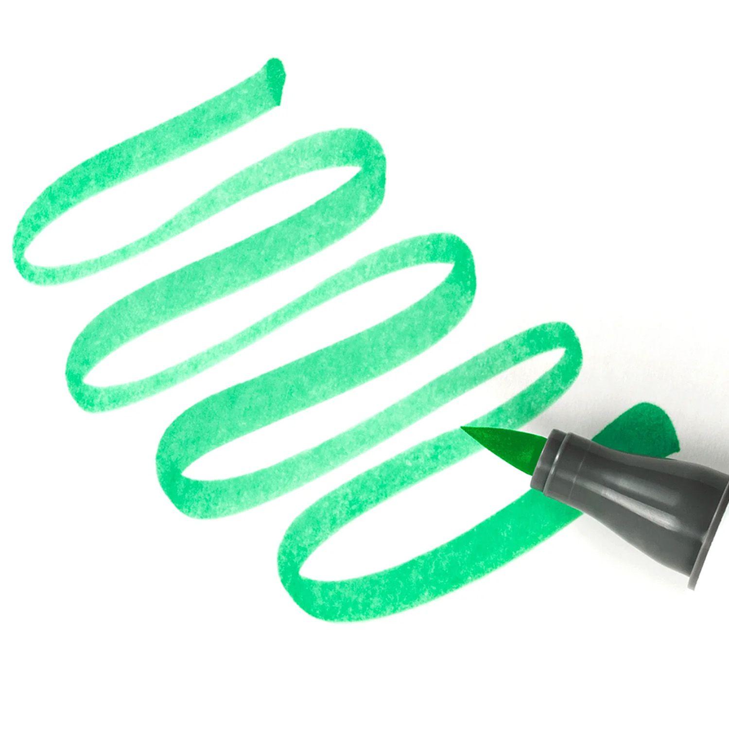 Ohuhu Pack 6 Marcadores de Alcohol Basicos Pincel & Biselada-4