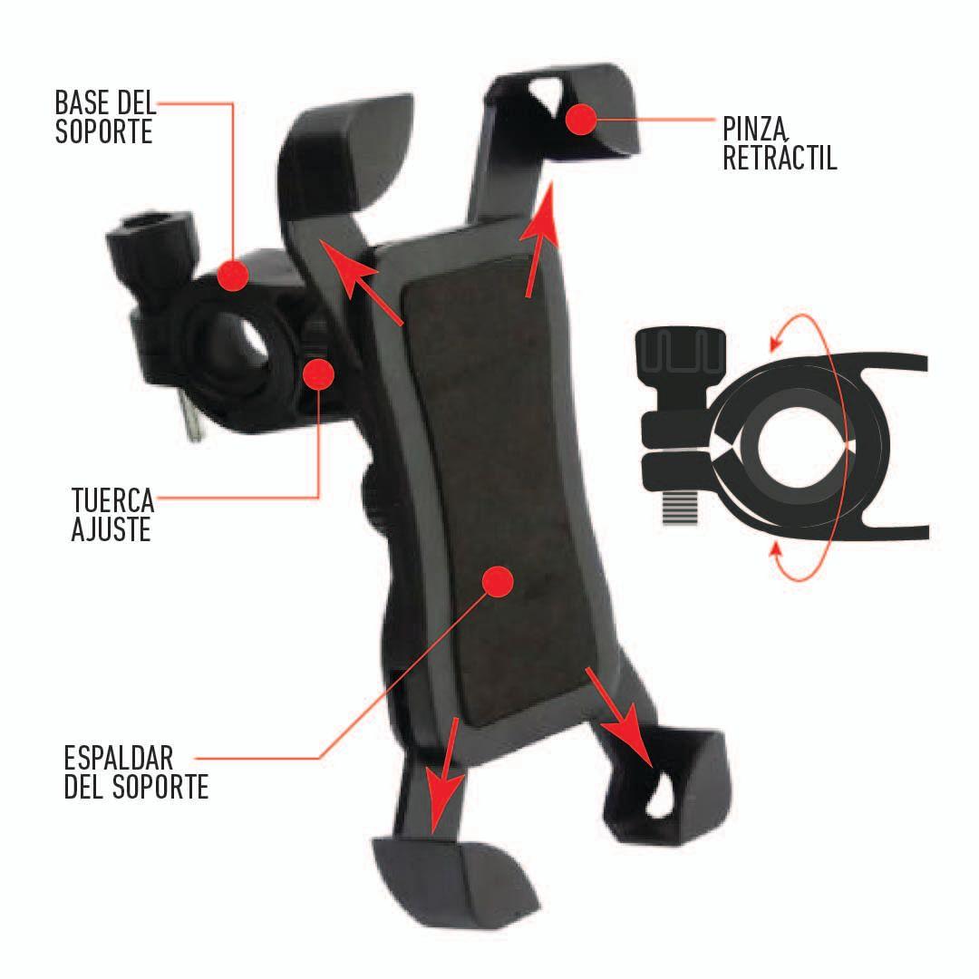 Porta Celular para Bicicletas Adaptable hasta 7 Pulgadas-2