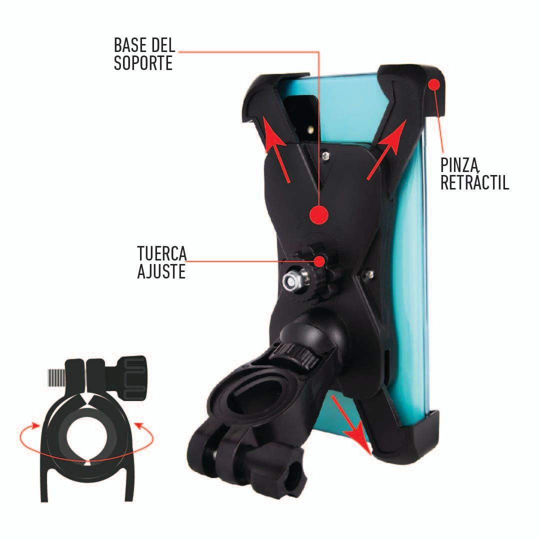 Porta Celular para Bicicletas Adaptable hasta 7 Pulgadas-3
