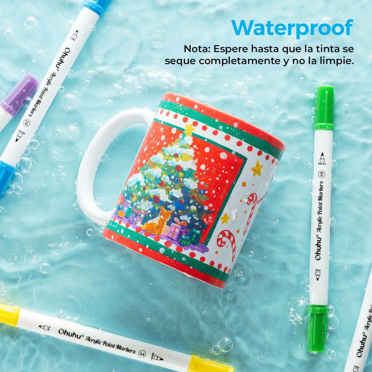 Ohuhu 72 Marcadores Acrílicos Akaka Puntas Fina & Puntos-4