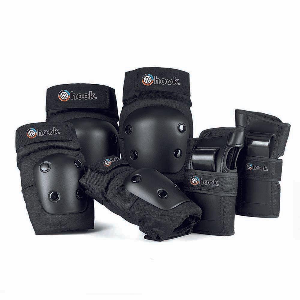 Set De Protecciones Adulto Hook Black S-4