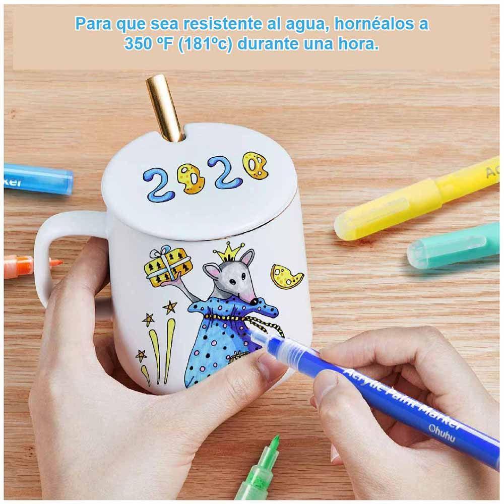 Ohuhu 40 Marcadores Acrílicos Para Manualidades-5