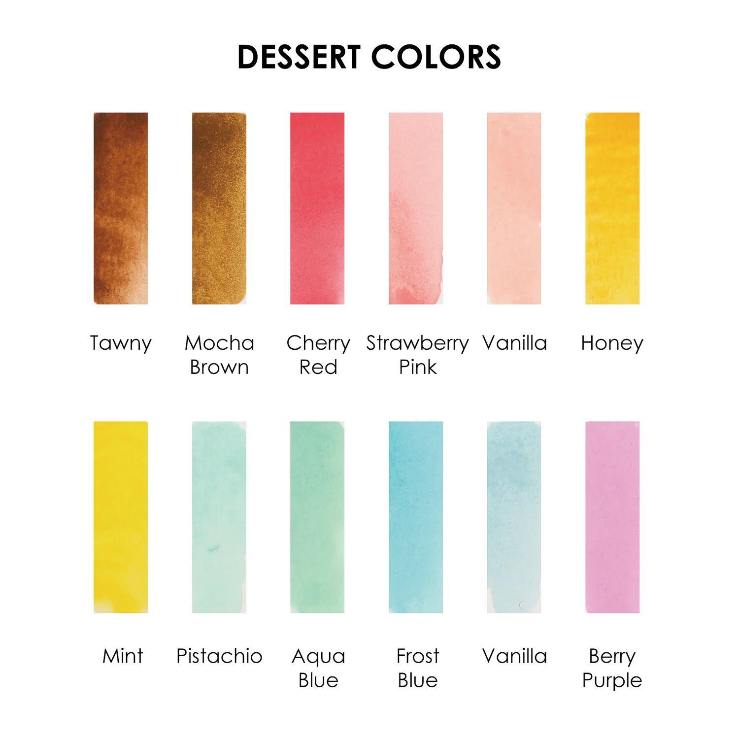 Grabie Set Acuarela Bolsillo + Pincel 12 colores de Postres-2