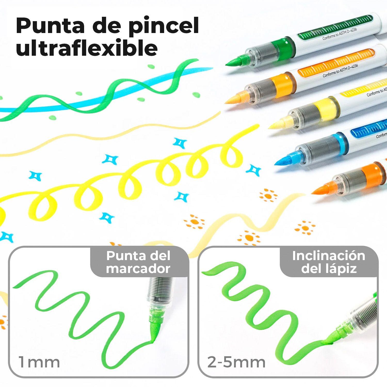 Ohuhu 72 Marcadores Acrílicos Nahuku Direct Ink Punta Pincel-3