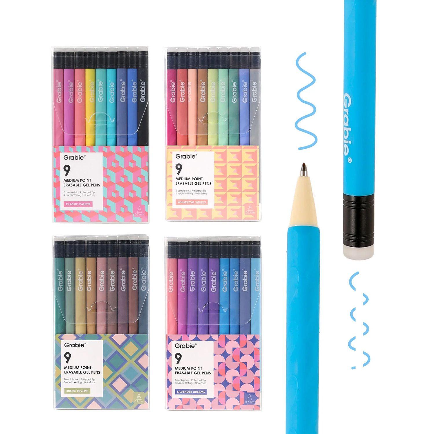 Grabie Set de 9 Bolígrafos de Gel Borrables Tonos Clasicos-6