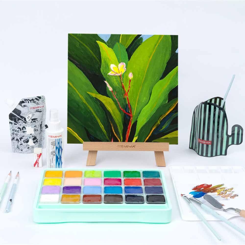 Set Gouache 24 Colores + 12 Productos Himi Miya Para Artista-4