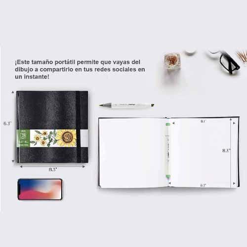 Ohuhu Block Para Marcadores De Alcohol (21x21 Cm, 78 Hojas)-1