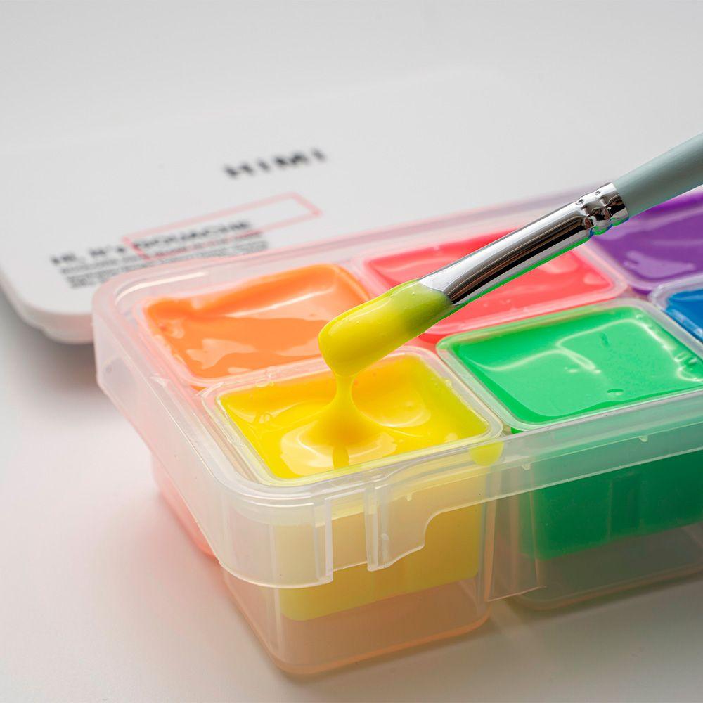 HIMI Set Gouache Brillo en la Oscuridad 6 Tonos Basicos 23ML-4