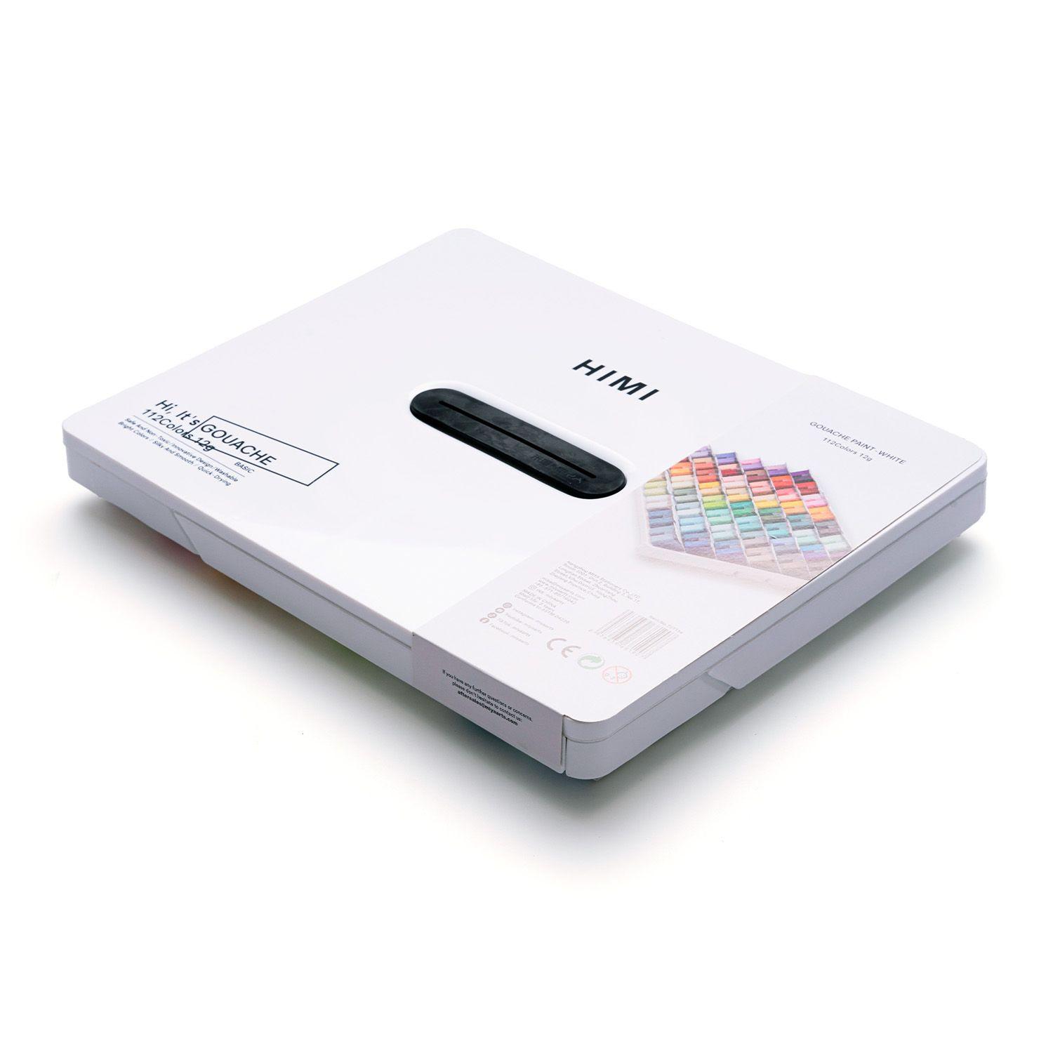 Himi Set Gouache 112 colores Twin Cup 12g Estuche Blanco-3