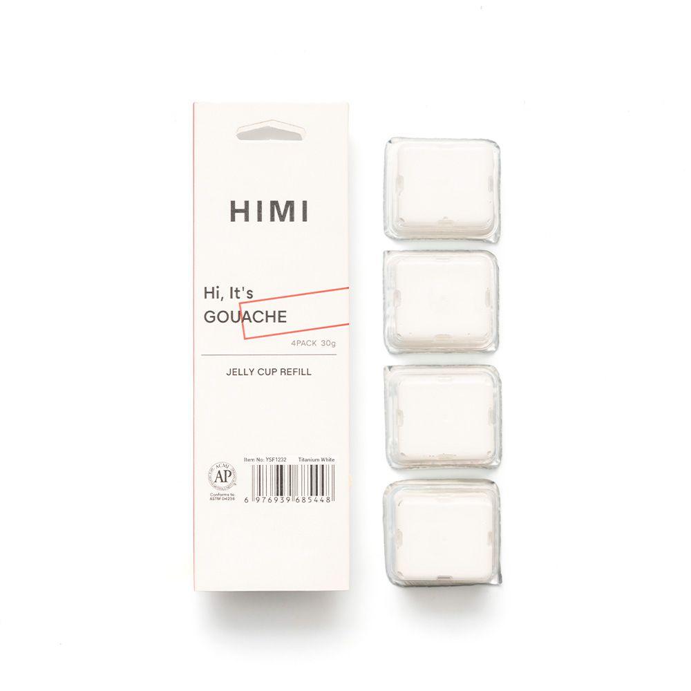 HIMI Recarga Gouache 4 unidades 30g Blanco Titanio-2