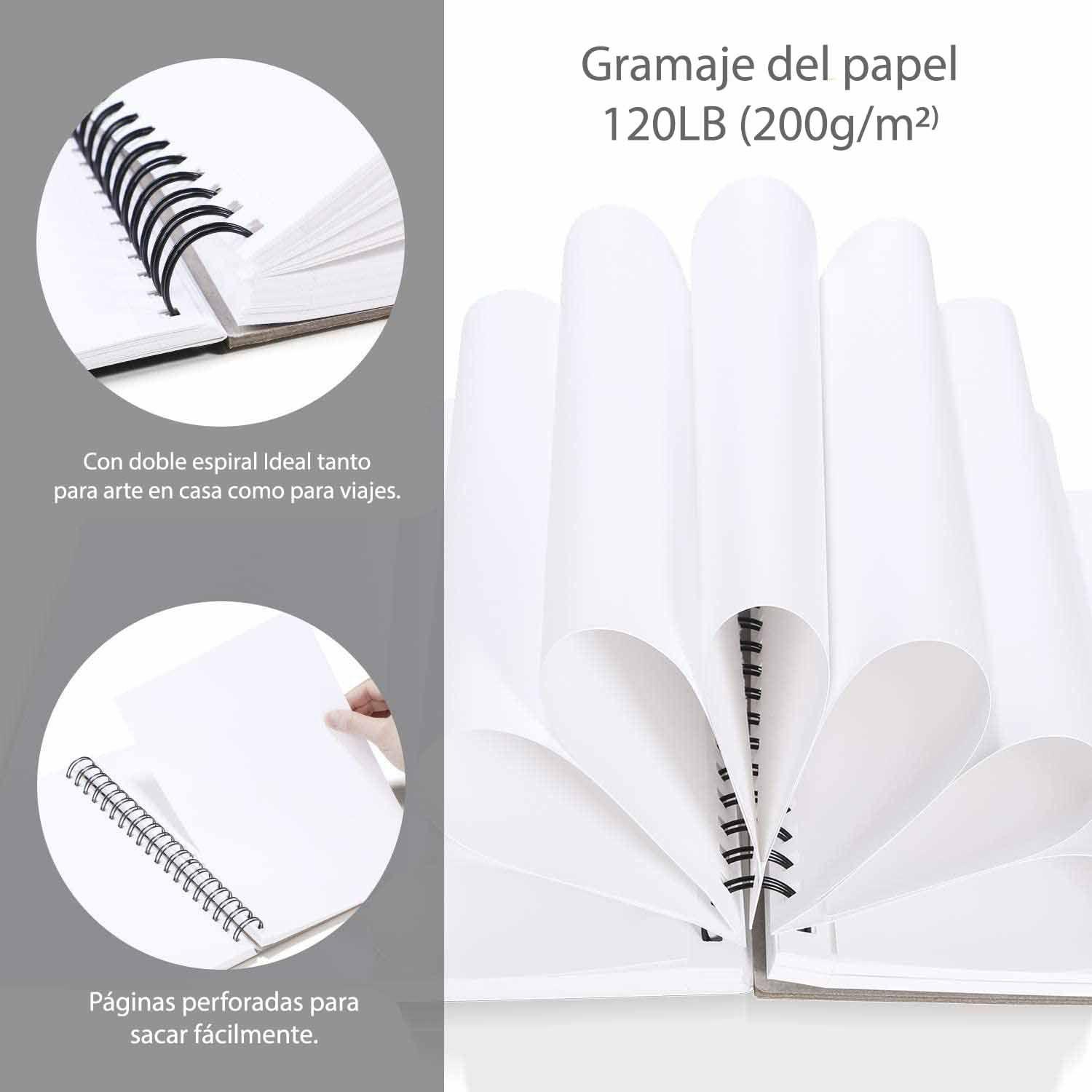 Ohuhu Block MixMedia Técnicas Secas&Húmedas 25*19cm 62h 200g-3