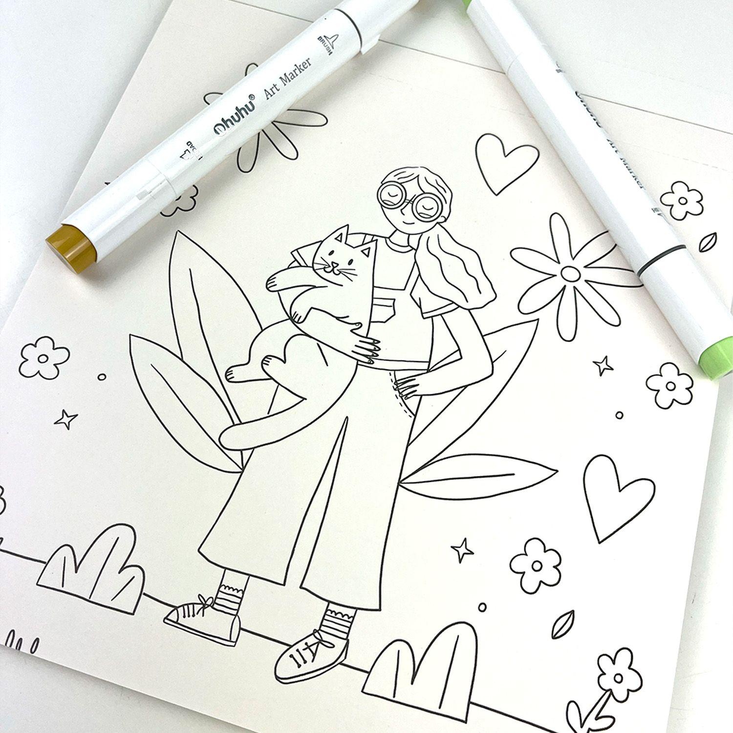 Libro para Colorear Amigas en Colores por Dani Blanq-2