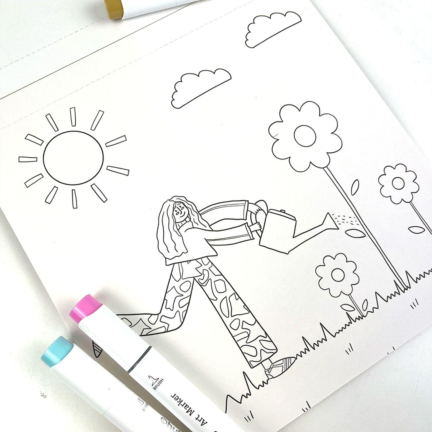 Libro para Colorear Amigas en Colores por Dani Blanq-4