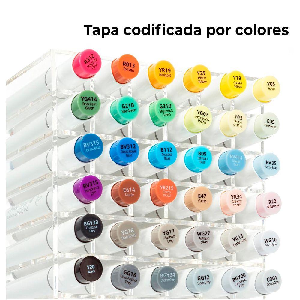 Ohuhu 36 Marcadores de Alcohol Pincel Supreme y Biselada-6