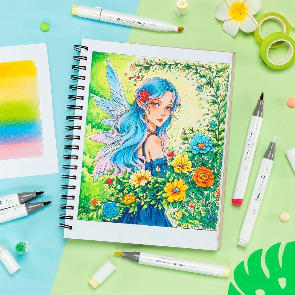 Ohuhu 36 Marcadores de Alcohol Pincel Supreme y Biselada-7