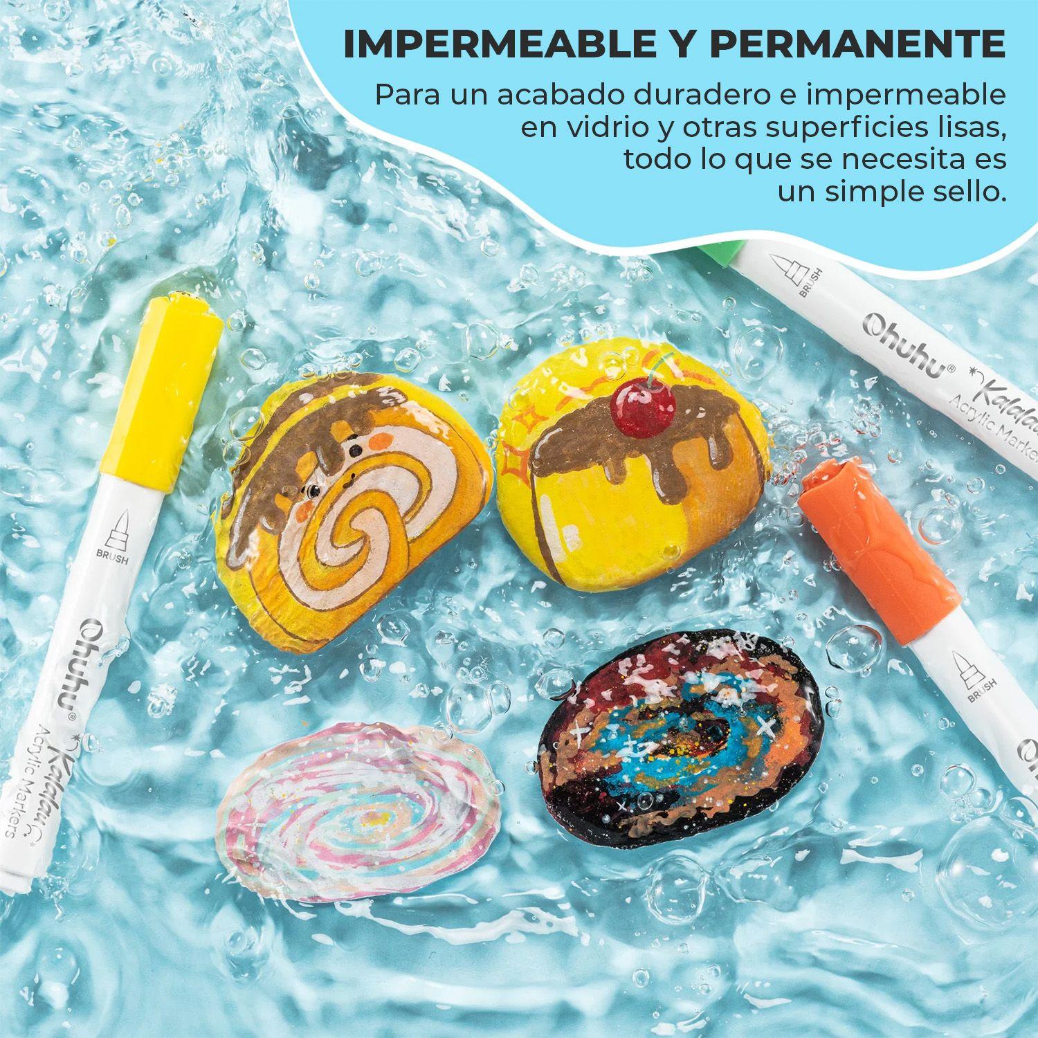 Ohuhu 30 Marcadores Acrílicos Kalalau Punta Bala 1-4mm-5