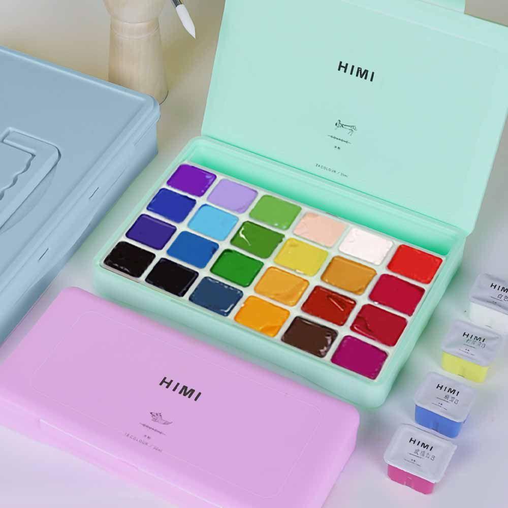 Set Miya gouache 24 colores / 30gr sin pinceles verde-3
