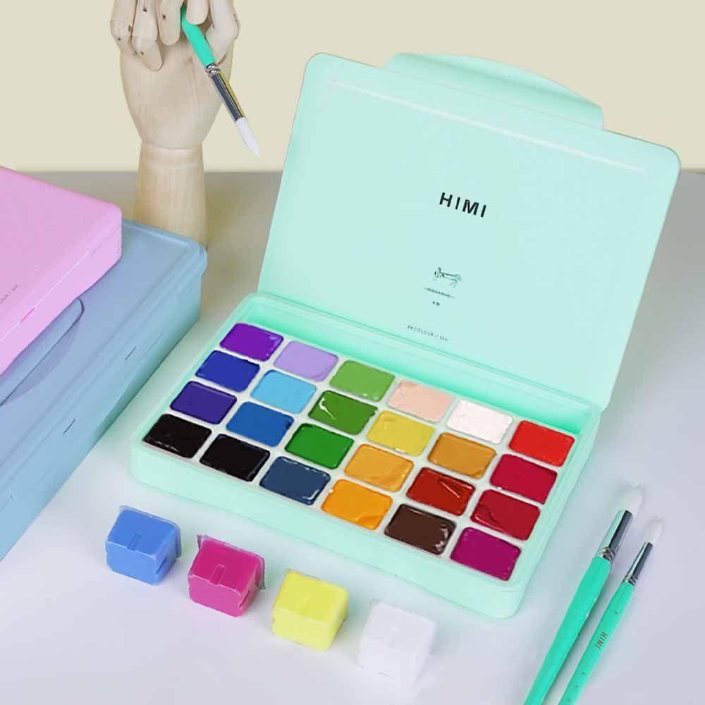 Set Miya gouache 24 colores / 30gr sin pinceles verde-7