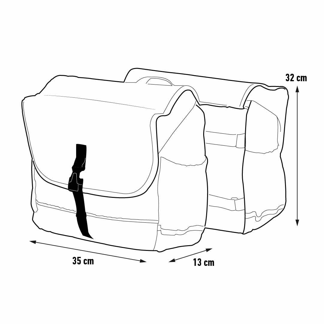 Alforja Doble Urbana Para Bicicleta Hook-6