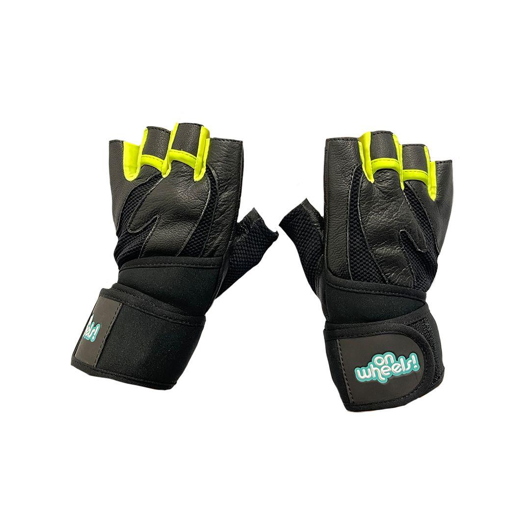 Guantes De Entrenamiento Para Pesas Black Amarillo Onwheels-4