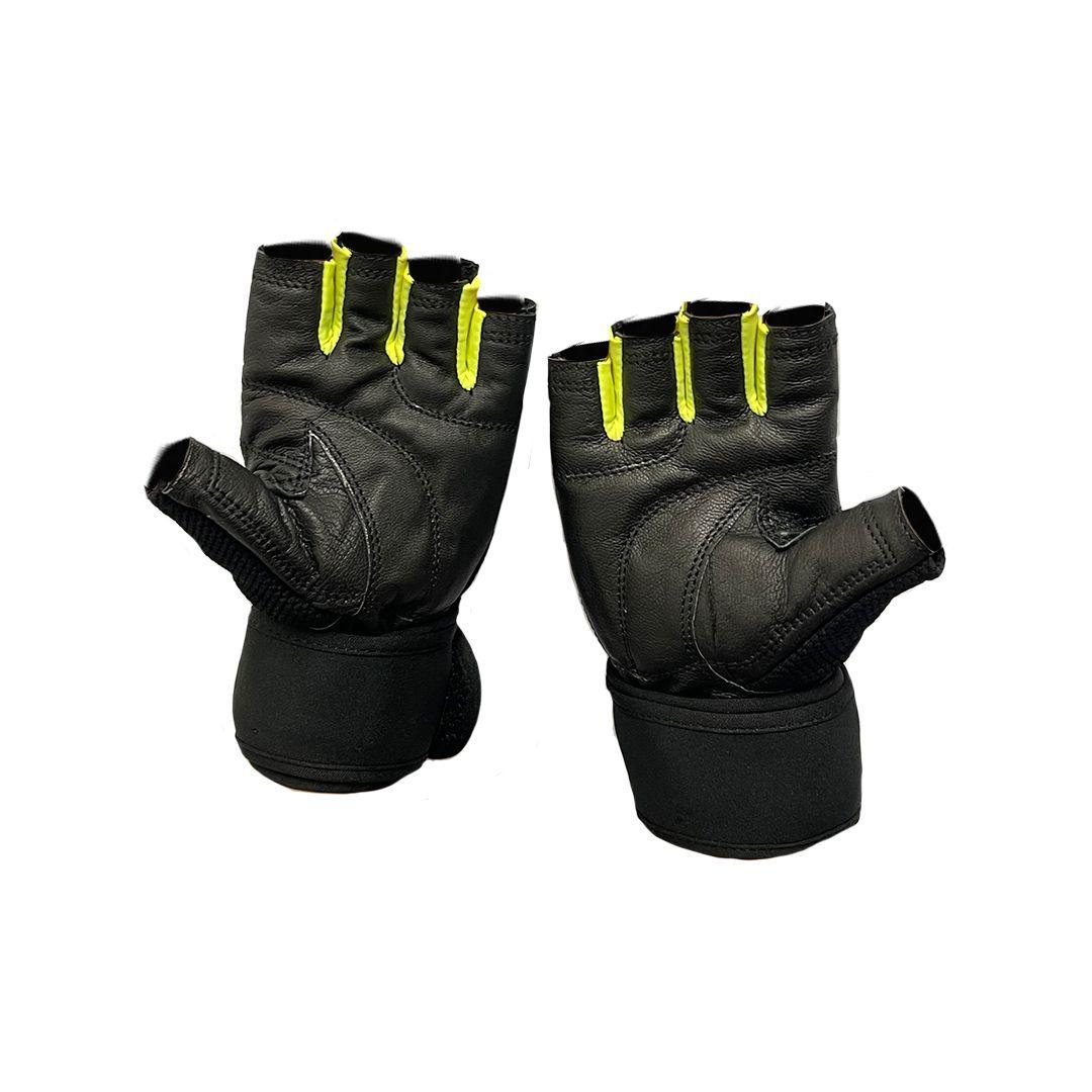 Guantes De Entrenamiento Para Pesas Black Amarillo Onwheels-5
