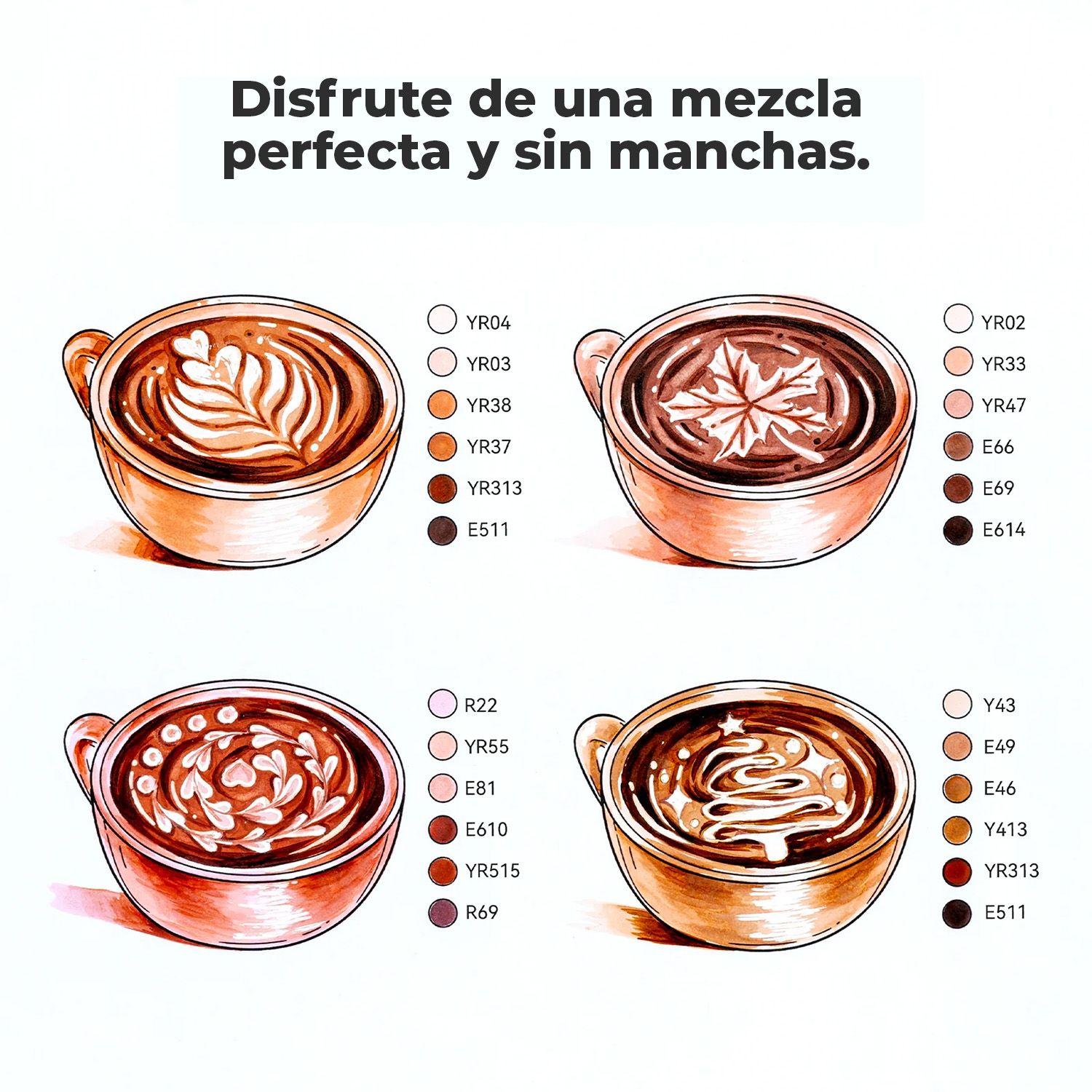 Ohuhu 24 Marcadores Piel Honolulu S Pincel & Biselada Suave-7