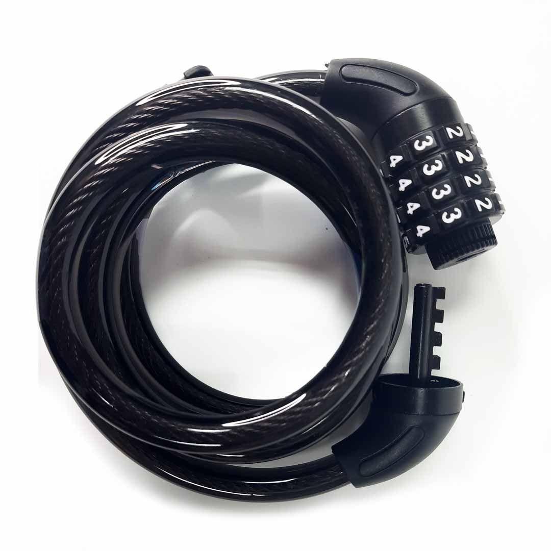 Candado Espiral Onwheels Con Clave 1.2x150cm Negro-2
