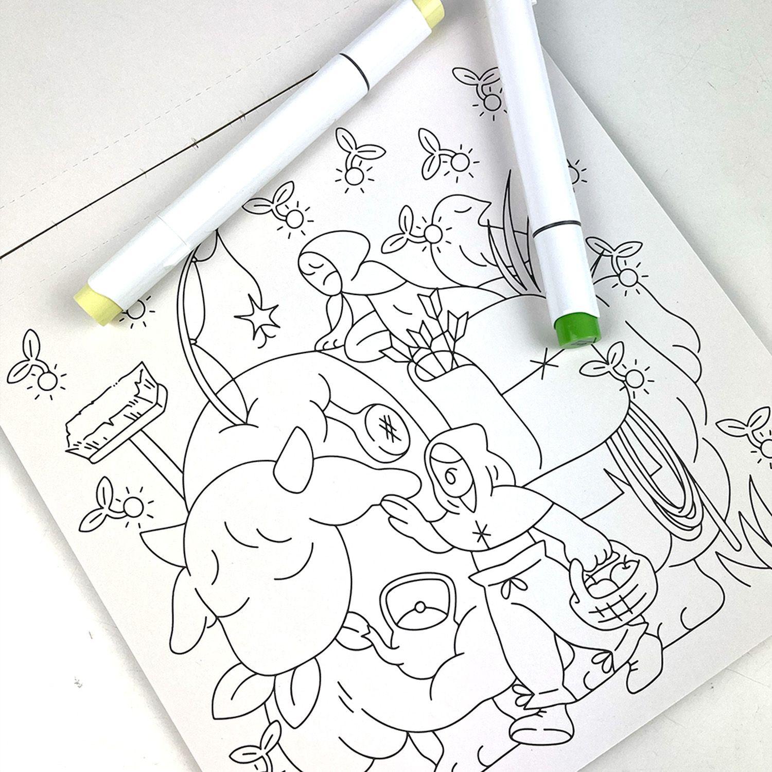 Libro para Colorear Criaturas Ocultas por Burhoy-3