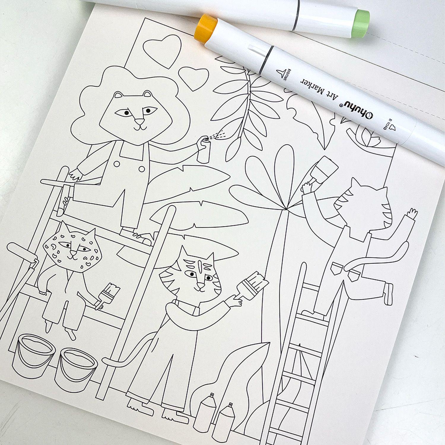 Libro para Colorear Aventuras Salvajes por Caro Celis-2