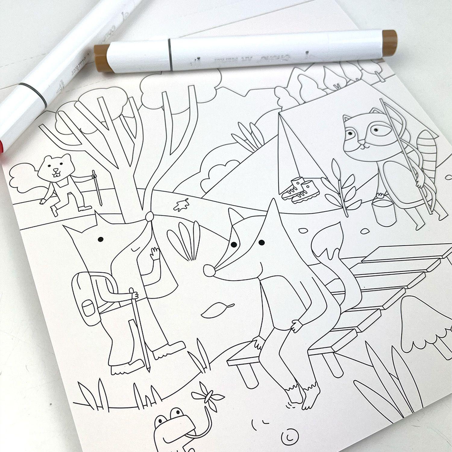 Libro para Colorear Aventuras Salvajes por Caro Celis-3