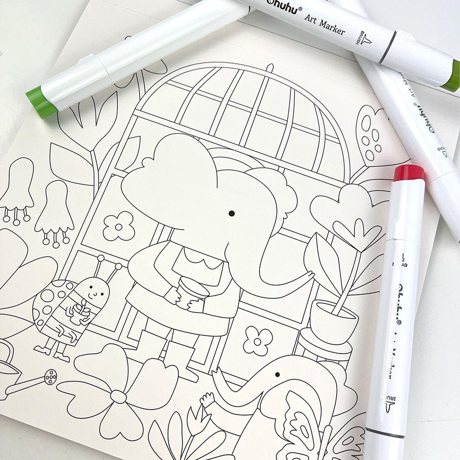 Libro para Colorear Aventuras Salvajes por Caro Celis-4