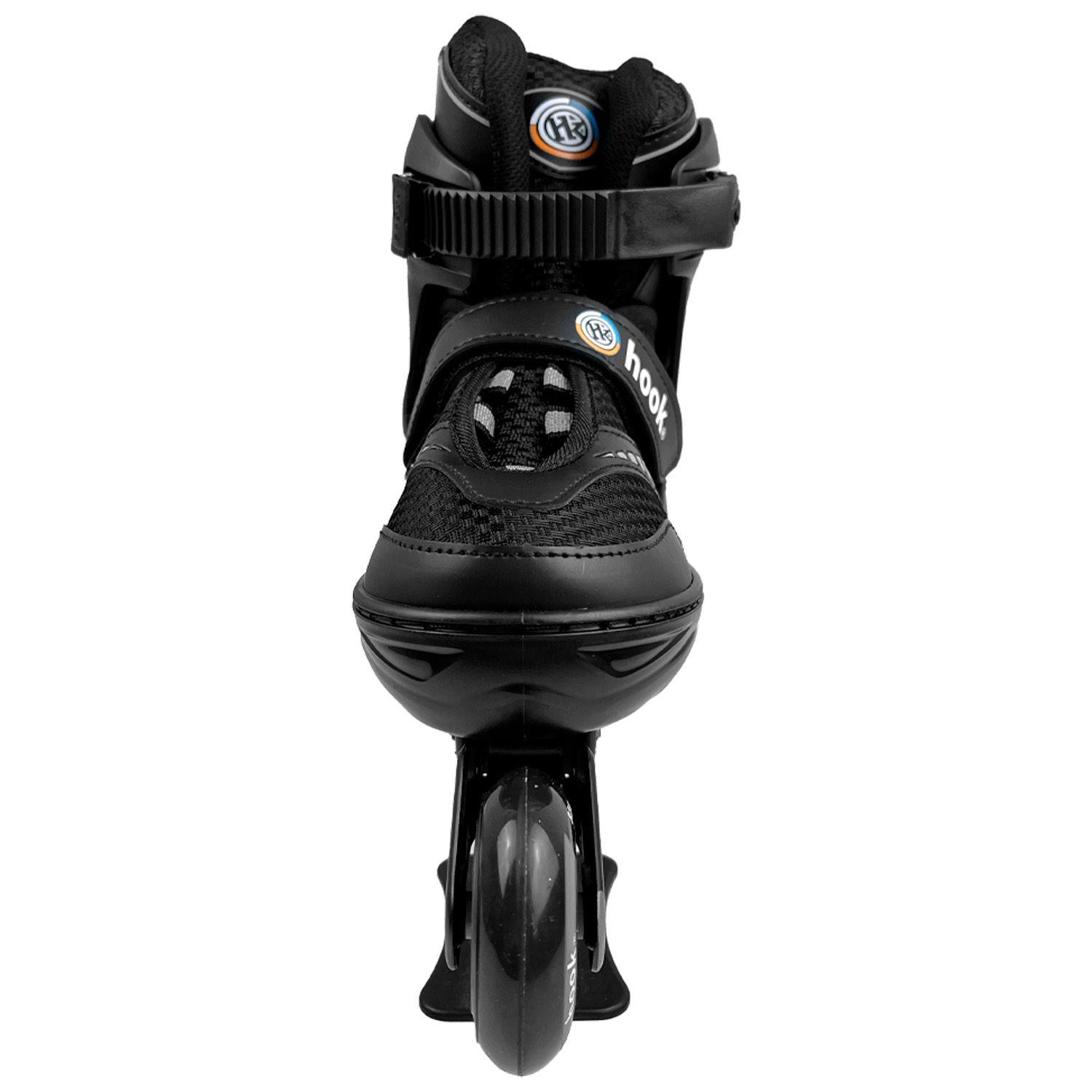 Patines en Linea Extensibles Hook Fitness Negro L (38-41)-4