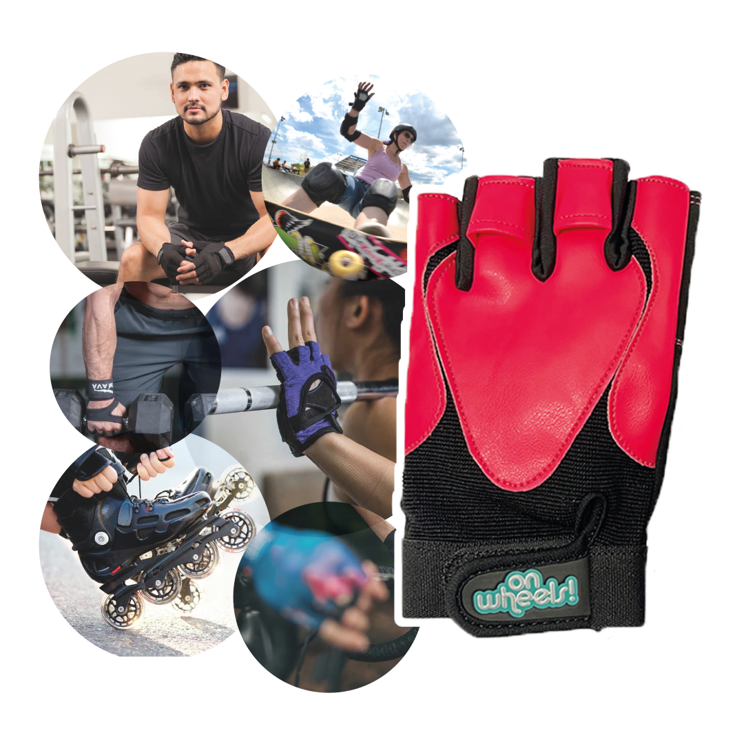Guantes De Entrenamiento Para Pesas Gym Rosado Onwheels-6