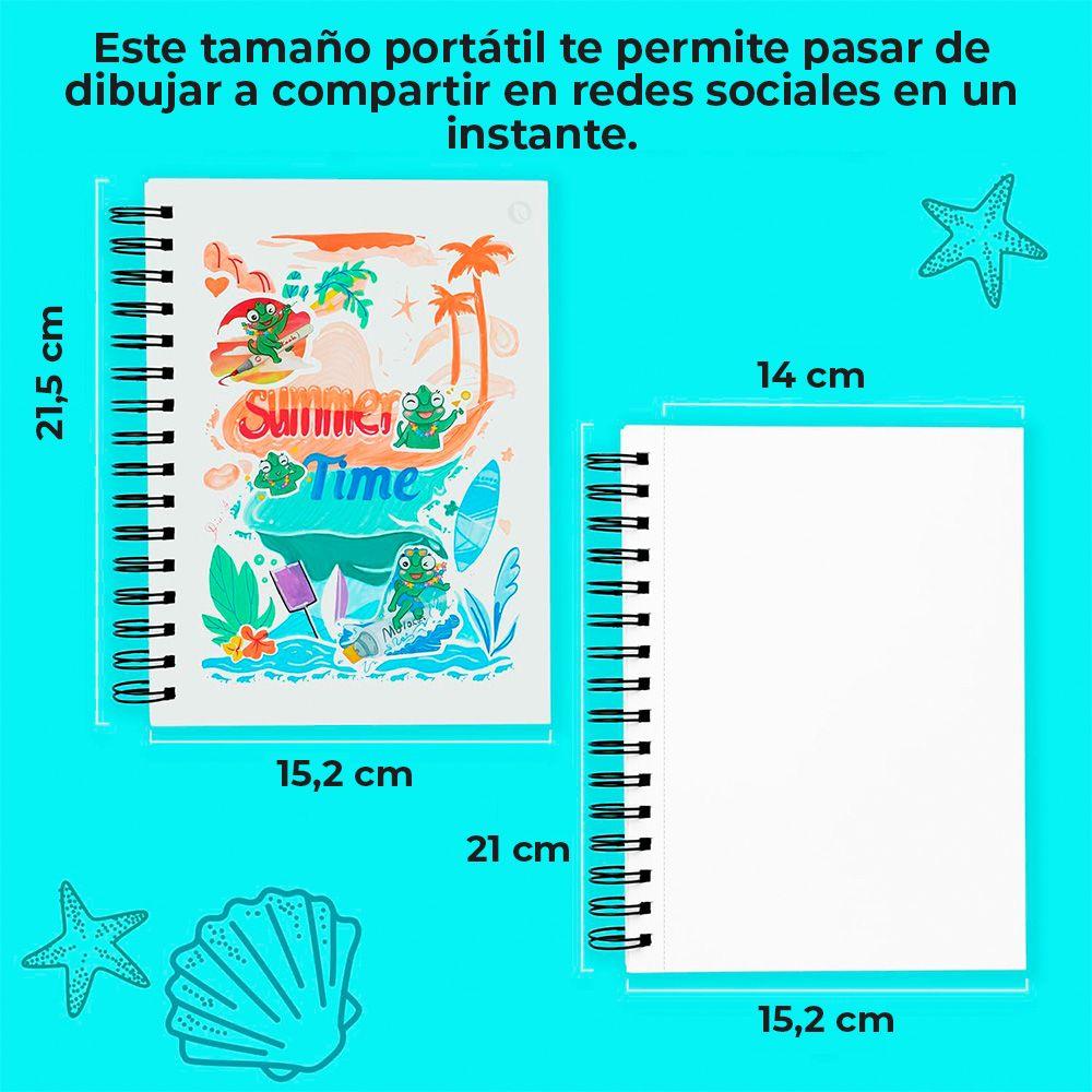 Ohuhu Block Doble Cara (21,6x14cm,60hojas,150g) AntiSangrado-3